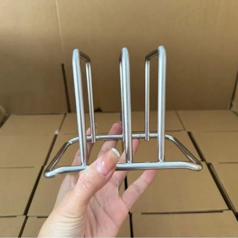 1pc Kitchen Cutting Board Holder Pot Lid Holder Desktop Stainless Steel Material Storage Rack for Cutting Board Organizer Stable