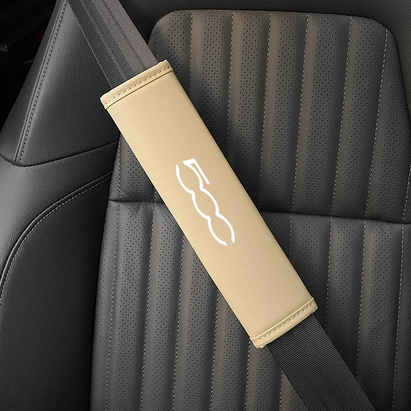 Car seat belt cover for Fiat 500 Breathable shoulder pad Driver shoulder care for adults and children car accessories interior
