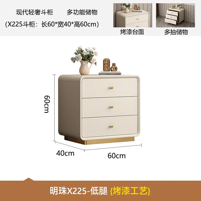 Dresser, chest, storage cabinet, integrated solid wood simple dressing table, cream wind bedroom corner retractable dressing