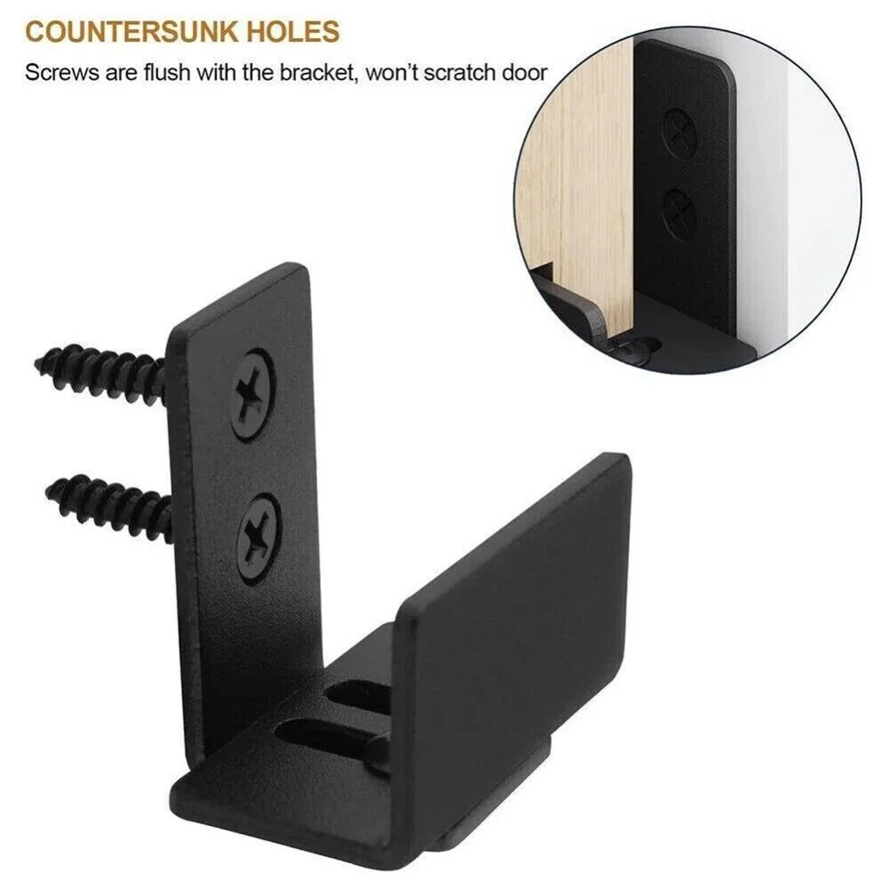 1pcs Sliding Barn Door Bottom Floor Guide Clips Adjustable Sliding Door Floor Guide Universal Door Guides Slotted Swing Stop