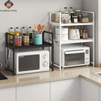 1 Set Of Multifunctional Thickened Household Kitchen Microwave Storage Rack, Microwave Seasoning Storage Rack