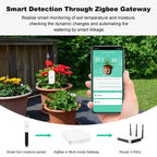 Zigbee Soil Moisture Sensor Humidity Temperature Tester Garden Home Automation Irrigation Detector Meter Support Home Assistant