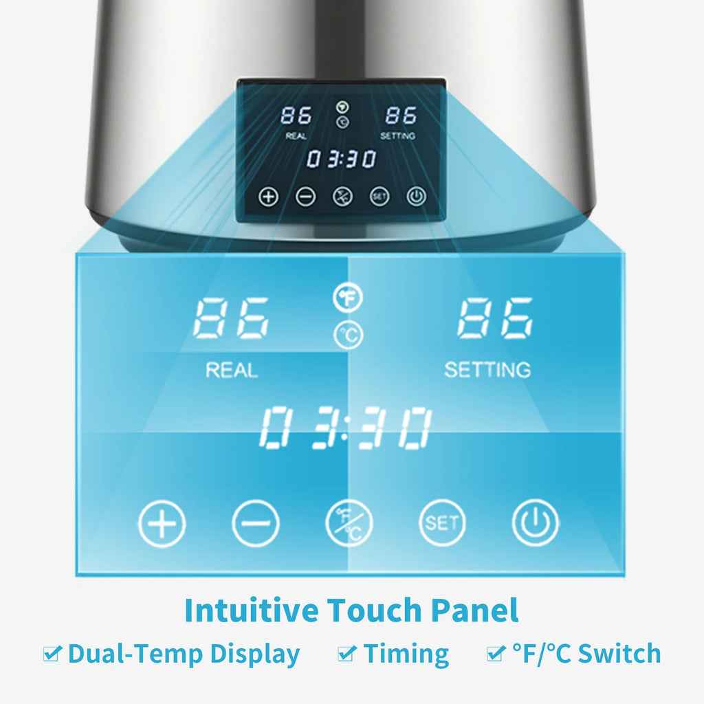 SucceBuy 4L Water Distiller Purifier Filter Dispenser DrinkingBottle Softener Dual Temp Display OverheatProtection HomeAppliance