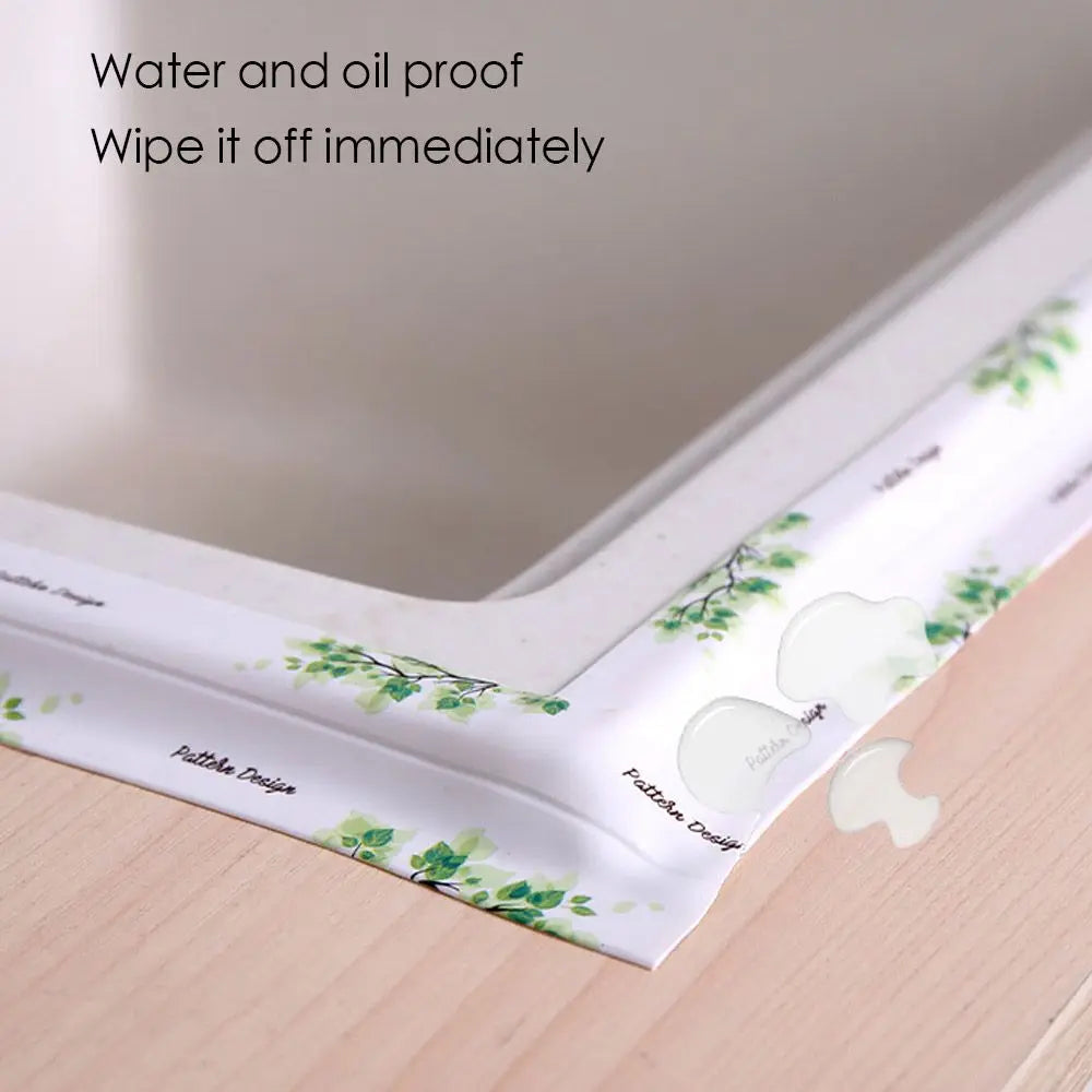 Kitchen Bathroom Sink Edge Self Adhesive Kitchen Waterproof Sealant Tape PVC Sealing Strip Waterproof Strips