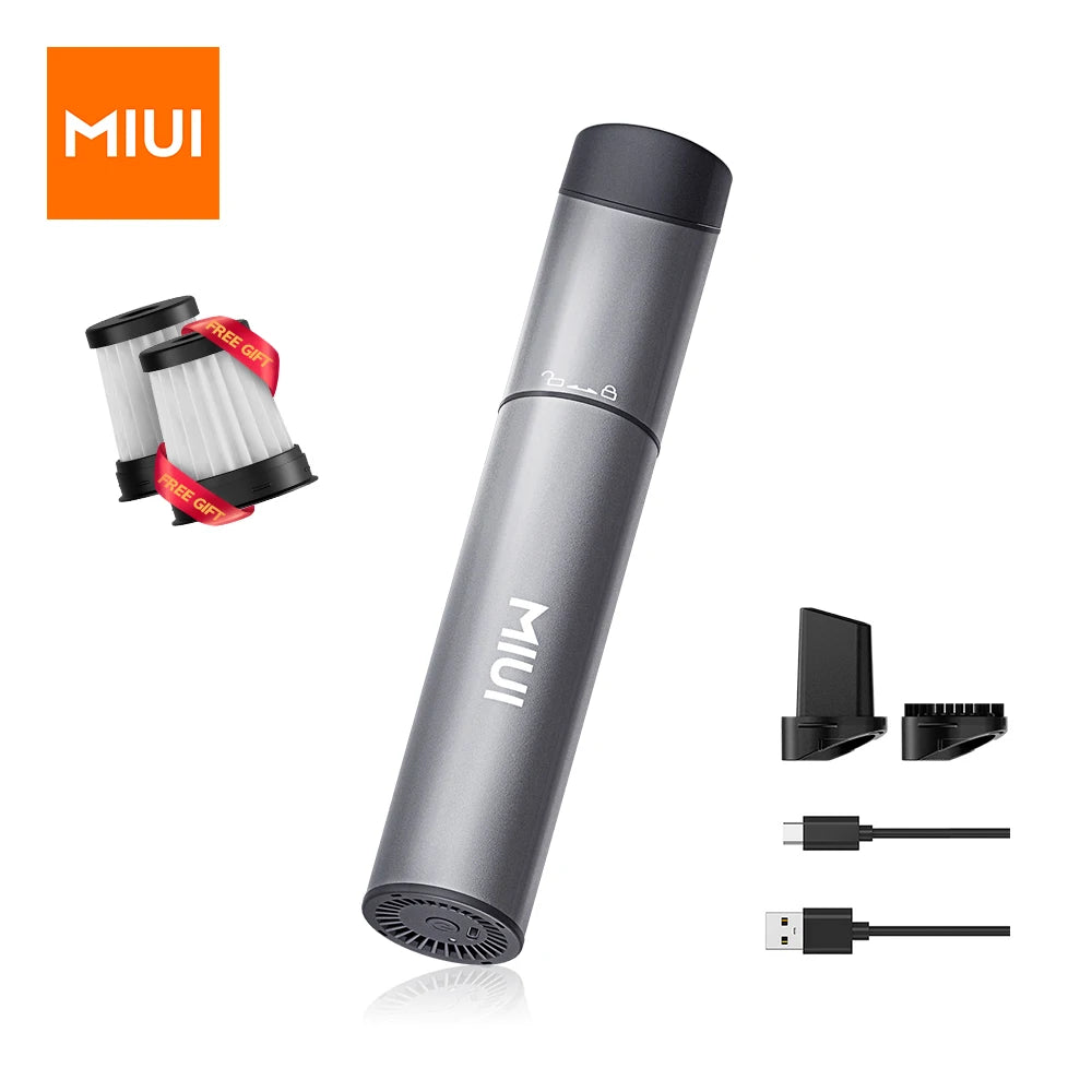 Cordless Vacuum Cleaner Portable USB Rechargeable Car Vacuum 2-Suction Power Mini & Cool Model-X（Aluminum Alloy）