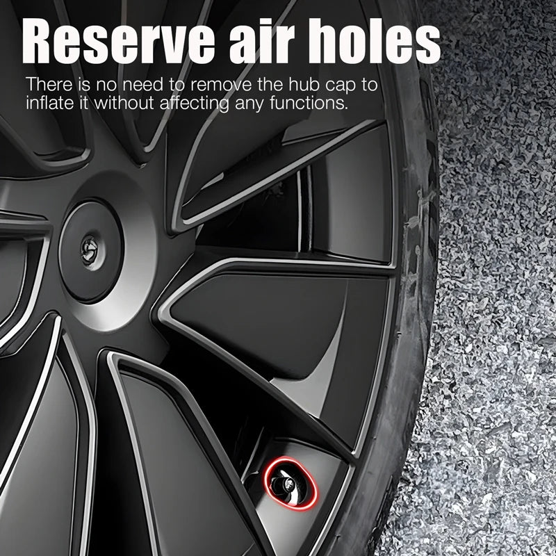 4PCS Hub Cap for Tesla Model Y 19 Inch Wheel Cover Replacement Performance AutoFull Rim Car Accessories Knife Style 2018-2024