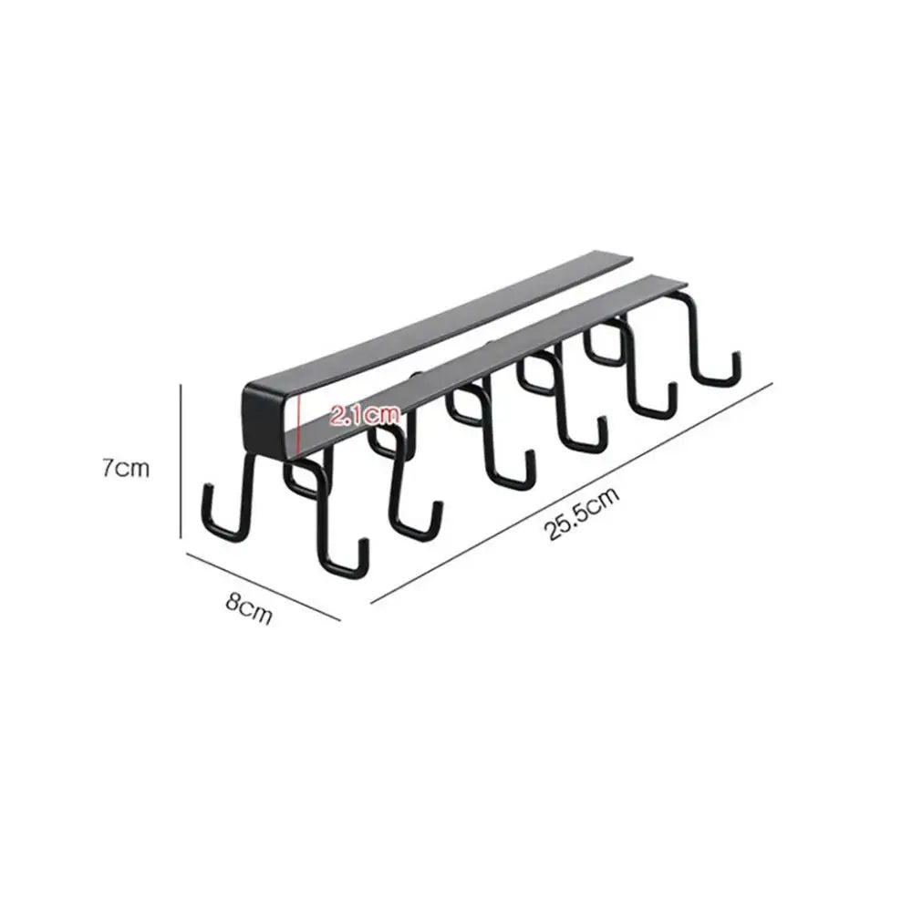 Household for Cabinet,Kitchen,Bar Metal Punch-free Cabinet Hook Mug Hook Rack Kitchen Organizer Hanging Cup Holder