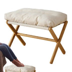 Velvet Footstool Velvet Footstool Ottoman Small Footrests Foot Stool Leg Rest High Padded Stool Seat For Bedroom Living Room