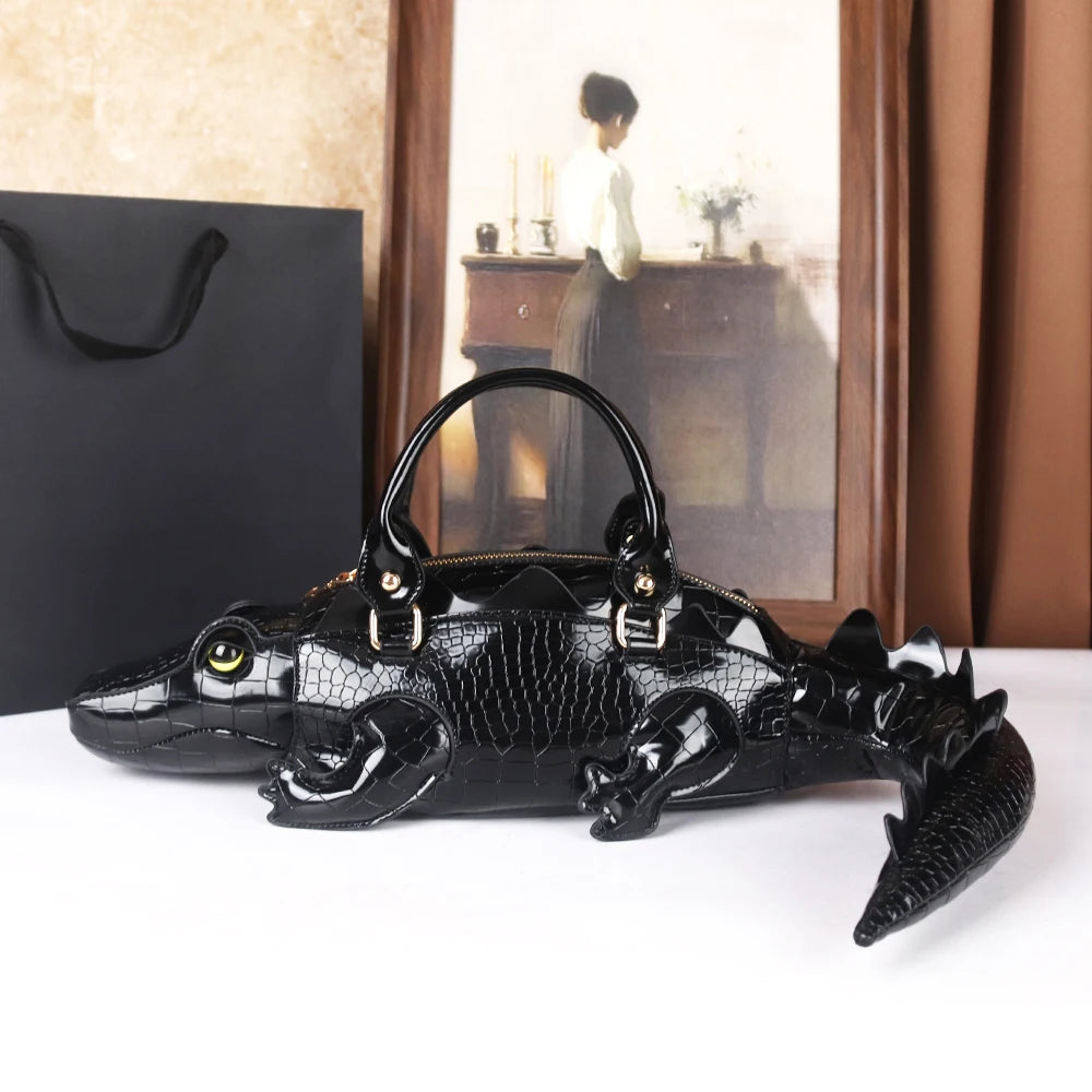 The 2025 new style crocodile bag is a creative and funny three-dimensional crocodile bag for the opposite sex