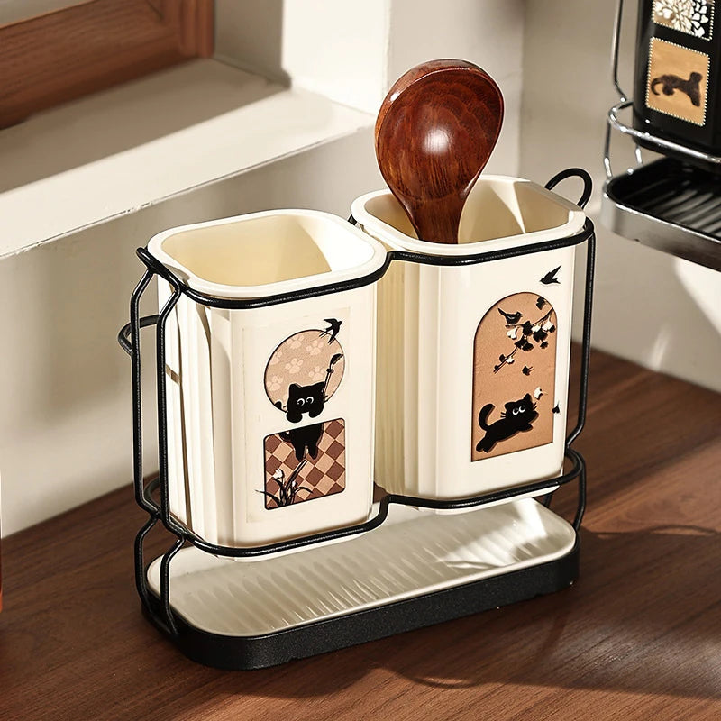 Chopsticks Container Kitchen Spoon Storage Container Household Storage Rack Chopsticks Basket Kitchen Chopsticks Container