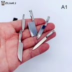 ▶1 Set Doll House Mini Kitchen Knife Cooking Utensils Model for Dollhouse Kitchen Furniture Decoration Accessories Toy