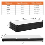 Three-Fold Portable Floor Bed