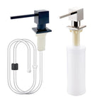 Kitchen Sink Liquid Soap Pump Dispenser Nickle Golden Lotion Holder Pump 360° Head Silicone Tube Kit Under Deck Counter Tool
