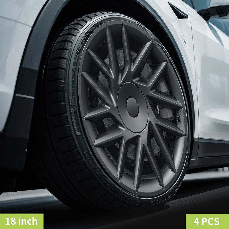 4PCS HubCap for Tesla Model3 Highland 18 Inch Sporty Style Performance Wheel Cap Automobile Full Rim Cover Accessories 2023-2025