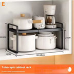 Kitchen Storage Layered Shelf Microwave Rack Standing Countertop Retractable Condiment Oven Organizer Kitchen Accessories