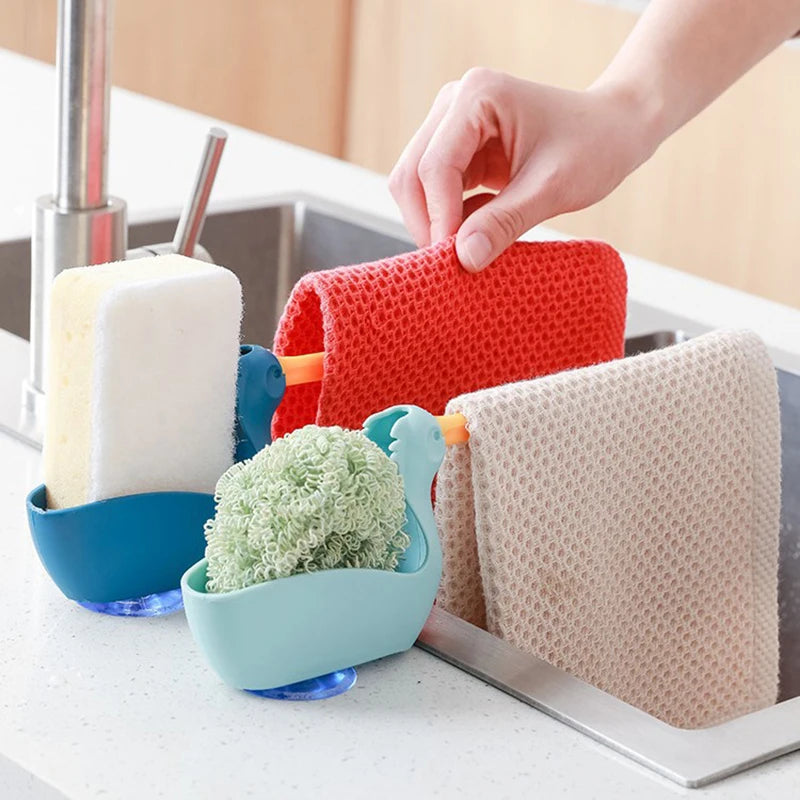 This Dishcloth Rack Is A Sink Drainer And Storage Rack Suitable For Kitchens And Bathrooms. It Can Store Sponges And Dishcloths