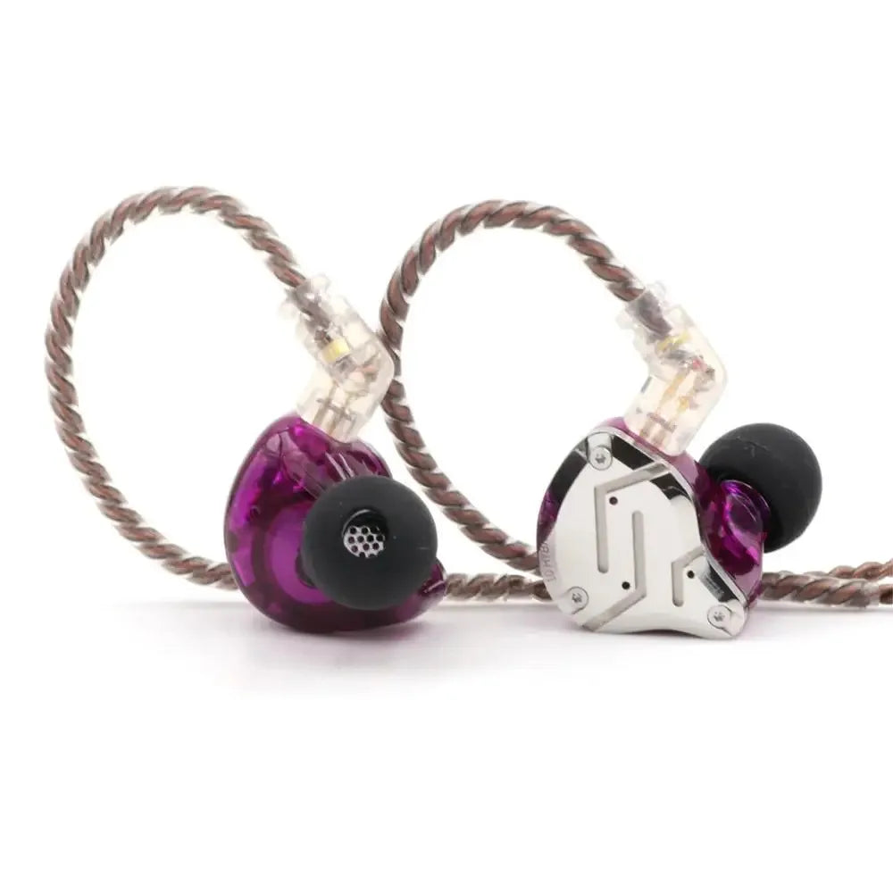 KZ ZS10 Pro 4BA+1DD 5 Driver in-Ear HiFi Metal Earphones with Stainless Steel Faceplate, 2 Pin Detachable Cable