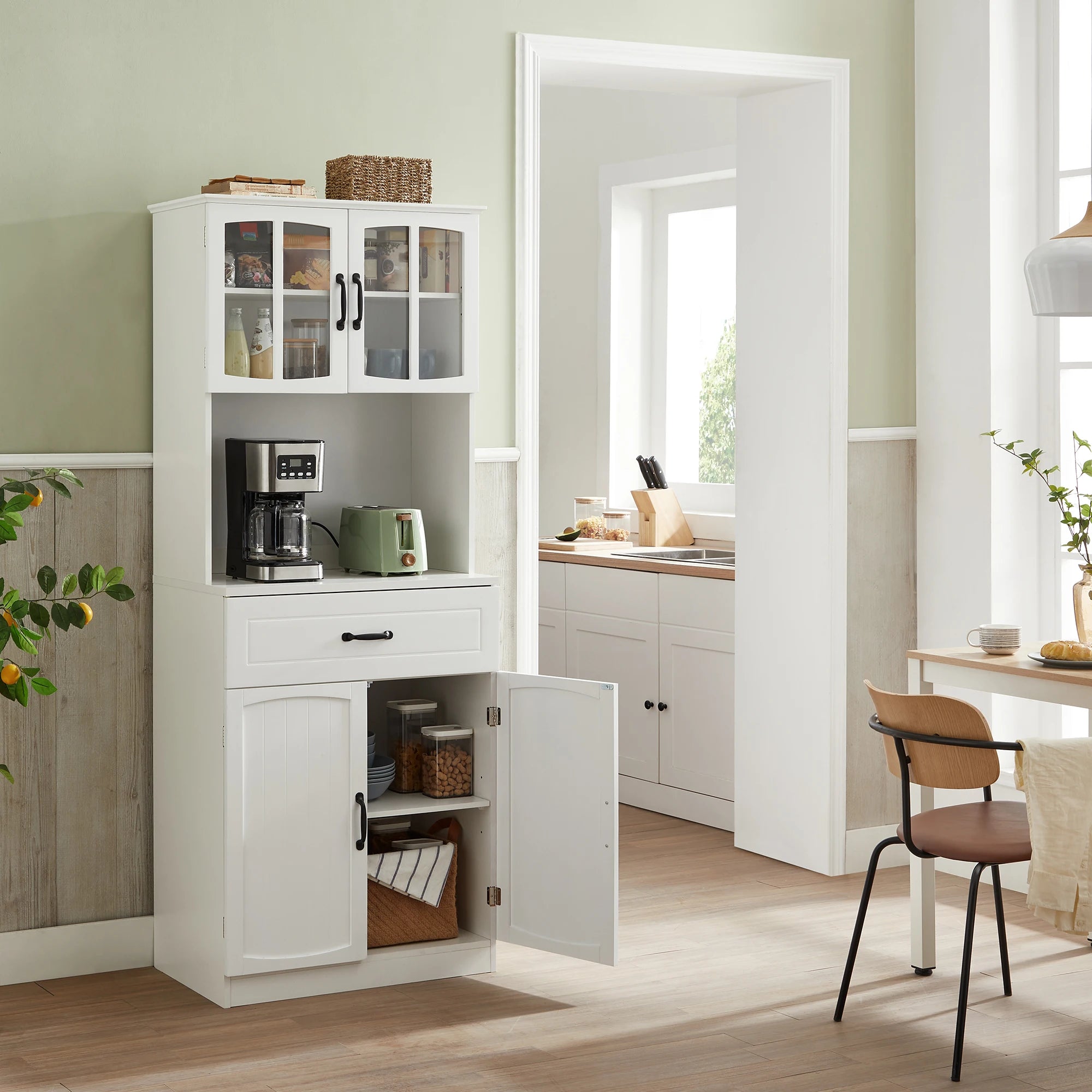 VASAGLE Buffet Multi-purpose wardrobe, storage wardrobe, adjustable shelves