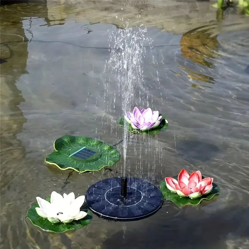Solar Fountain Pump Energy-saving Plants Watering Kit Colorful Solar Fountain Bird Bath Fountain Outdoor Pool Garden Decoration