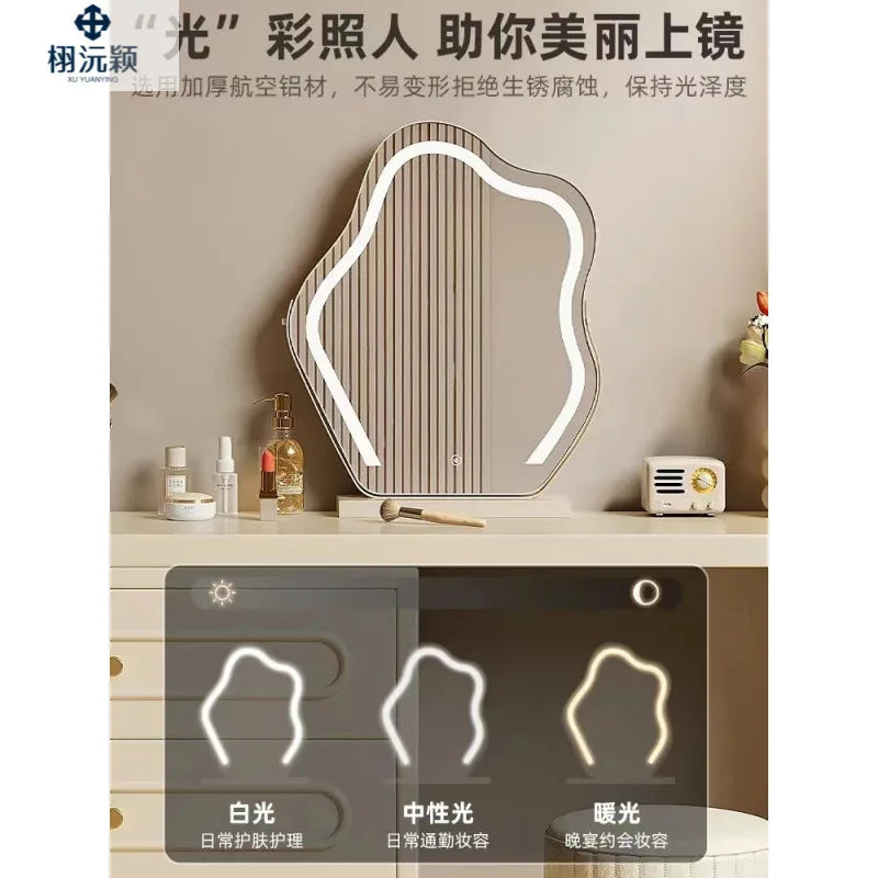 New Cream Style Dresser Bedroom Minimalist Modern Bedside Table Dresser Storage Cabinet Integrated Makeup Table