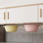 4Pcs Kitchen Storage Rack, Punching-free Wall Under Cabinet Cutting Board , Multi-functional , Accessories