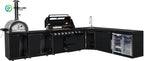 Customizable Outdoor Kitchen BBQ Island L-Shaped Full Kitchen Cabinets With Bar Natural Gas Full-Size Adjustable Height