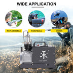 TUXING TXES022 300Bar PCP Compressor Electric 4500Psi High Pressure Air Compressor Auto Stop for PCP Scuba Diving Tank Rifle