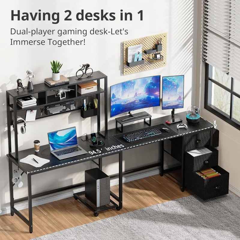 Large L-Shaped Gaming Desk