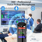 128GB 1536KBPS Digital Voice Recorder Professional Sound Dictaphone Voice Activated Audio Recording MP3 Player Long Time Recordi