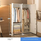 Simple Wardrobe Clothes Folding Cabinets Dressers Cube Storage Locker Plastic Collapsible Dustproof Home Bedroom Furniture