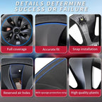 4PCS Hub Cap Car Performance Replacement  for Tesla Model Y Wheel Cap 19 Inch Automobile Hubcap Full Cover Accessories 2022 2023