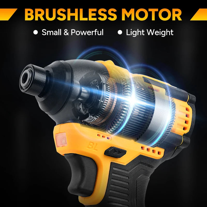 BABEQ 16.8V Brushless Electric Screwdriver 3 Speed Mini Cordless Screwdriver for Household Disassembly Torque Repair Tools