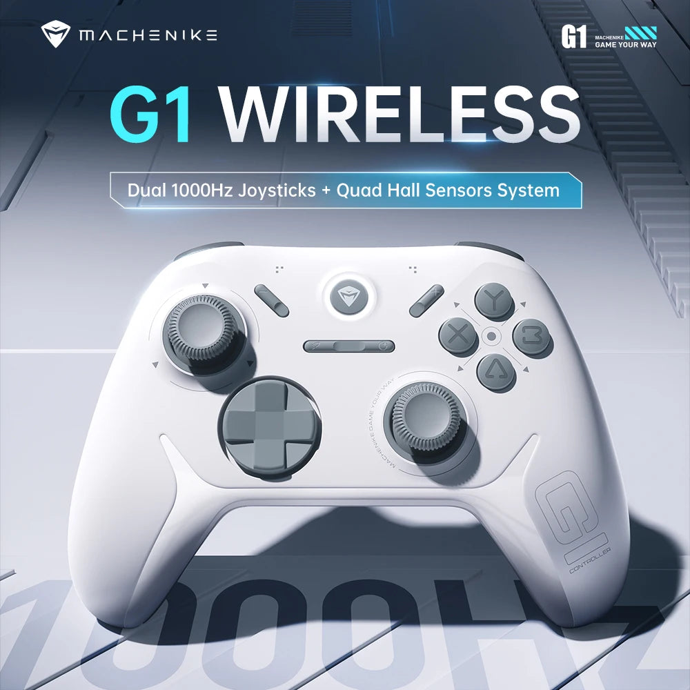 Machenik G1 Three-Mode Gamepads RGB Colorful Hall Effect Joystick Multiplatform Wireless Controller 2.4g Bluetooth Connection