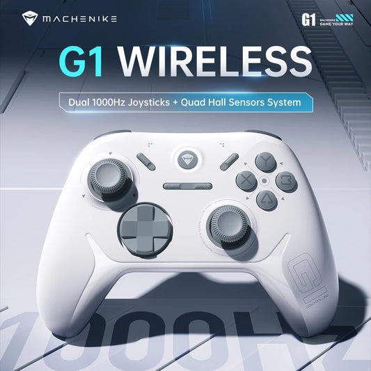 Machenik G1 Three-Mode Gamepads RGB Colorful Hall Effect Joystick Multiplatform Wireless Controller 2.4g Bluetooth Connection