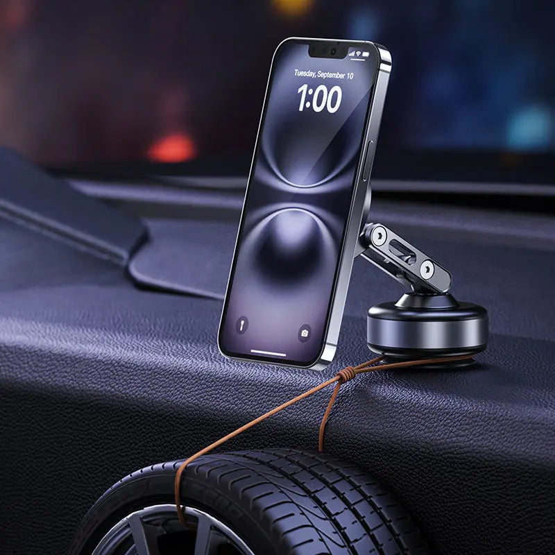 New X93 Magnetic Car Phone Holder 360 degree Rotation Vacuum Adsorption Strong Suction Holder for Mobile Phone Car Bracket