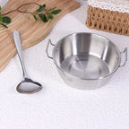 Multi-Use Stainless Steel Kitchen Cookware, Seafood Rice Pot, Paella Pan, Picnic Snack Plates.