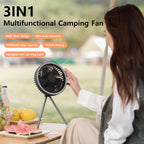 10000mAh Outdoor Camping Ventilator LED Licht Dreibein Tischventilator