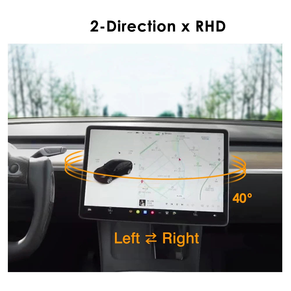 New Reliable for Tesla Screen Rotation Bracket Model 3 Y Accessories GPS Navigation Rotating Holder 4-Direction Swivel Mount Kit
