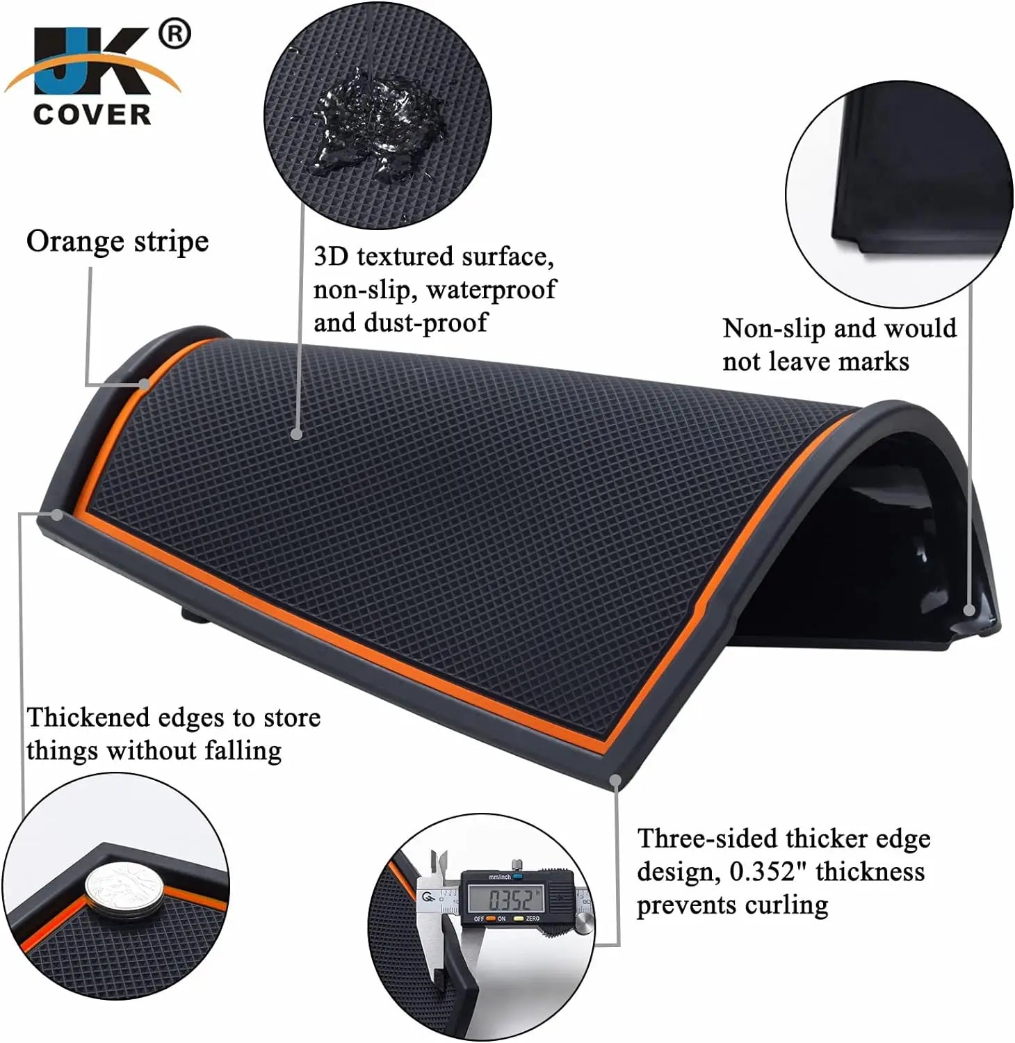 Dashboard Mats For Subaru Crosstrek/Impreza and Subaru Forester Accessories Center Console Liner Mats Inserts