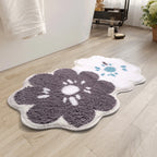 Cartoon Double Flower Bath Mat Bathroom Quick Drying Absorbent Foot Mat Super Fiber Flocking Comfortable and Soft Bathroom Rug