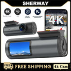 Dash Cam 4K WiFi GPS Dash Camera for Cars Mini Front Car DVR 24H Parki