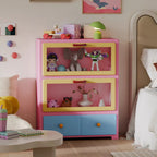 -*Color chest, bedroom storage, modern display cabinet, dust-proof glass