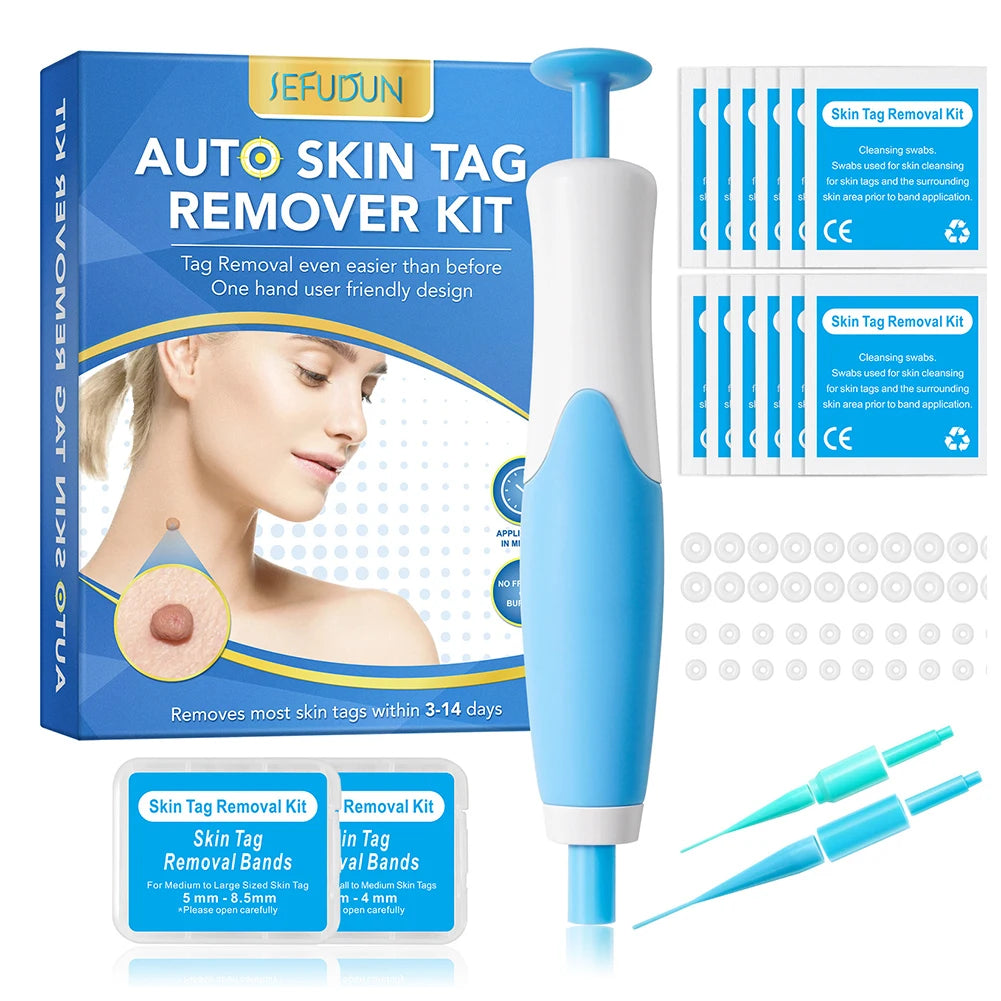 2 IN 1 Auto Micro Skin Tag Remover Device Standard And Micro Skin Tag Removal Kit Adult Mole Wart Remover Face Care Beauty Tools