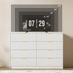 Large White Dresser with 8 Drawers, 55" Wide Dressers & Chests of Drawers with Large Capacity Storage
