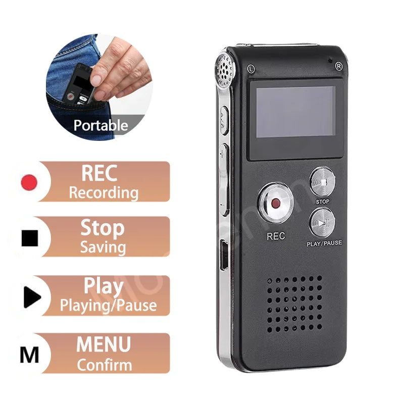8GB mini digital recording pen, 650HR intelligent playback MP3 player, USB multifunctional audio external recording pen.