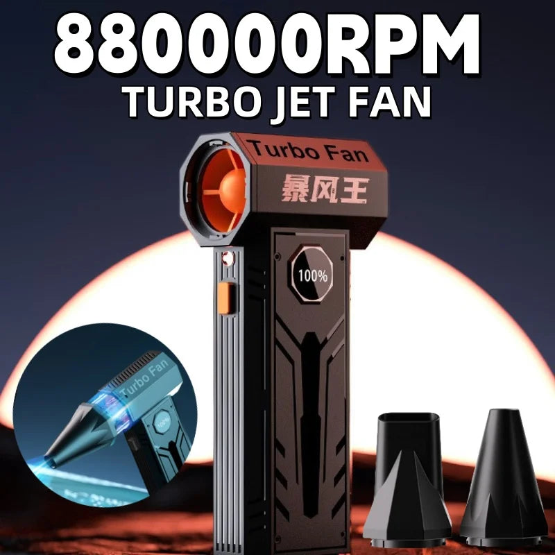 880000 RPM Electric Air Blower Turbo Jet Fan Brushless Motor High-Speed Turbo Violent Fan USB Rechargeable Powerful Dust Blower