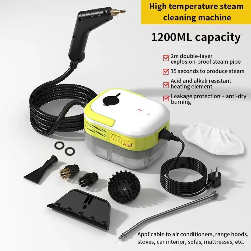 Portable Steam Cleaner High Temperature Household Sterilization for Air Conditioner,Sofa,Kitchen Hood Car Handheld Steam Cleaner