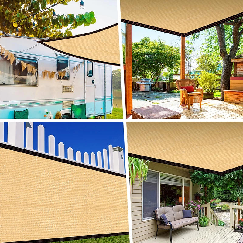 Outdoor Shade Sail Decorations for Gardens Accessories Car Mesh Yard & Garden Decors Shading Folding Retractable Awning Terrace