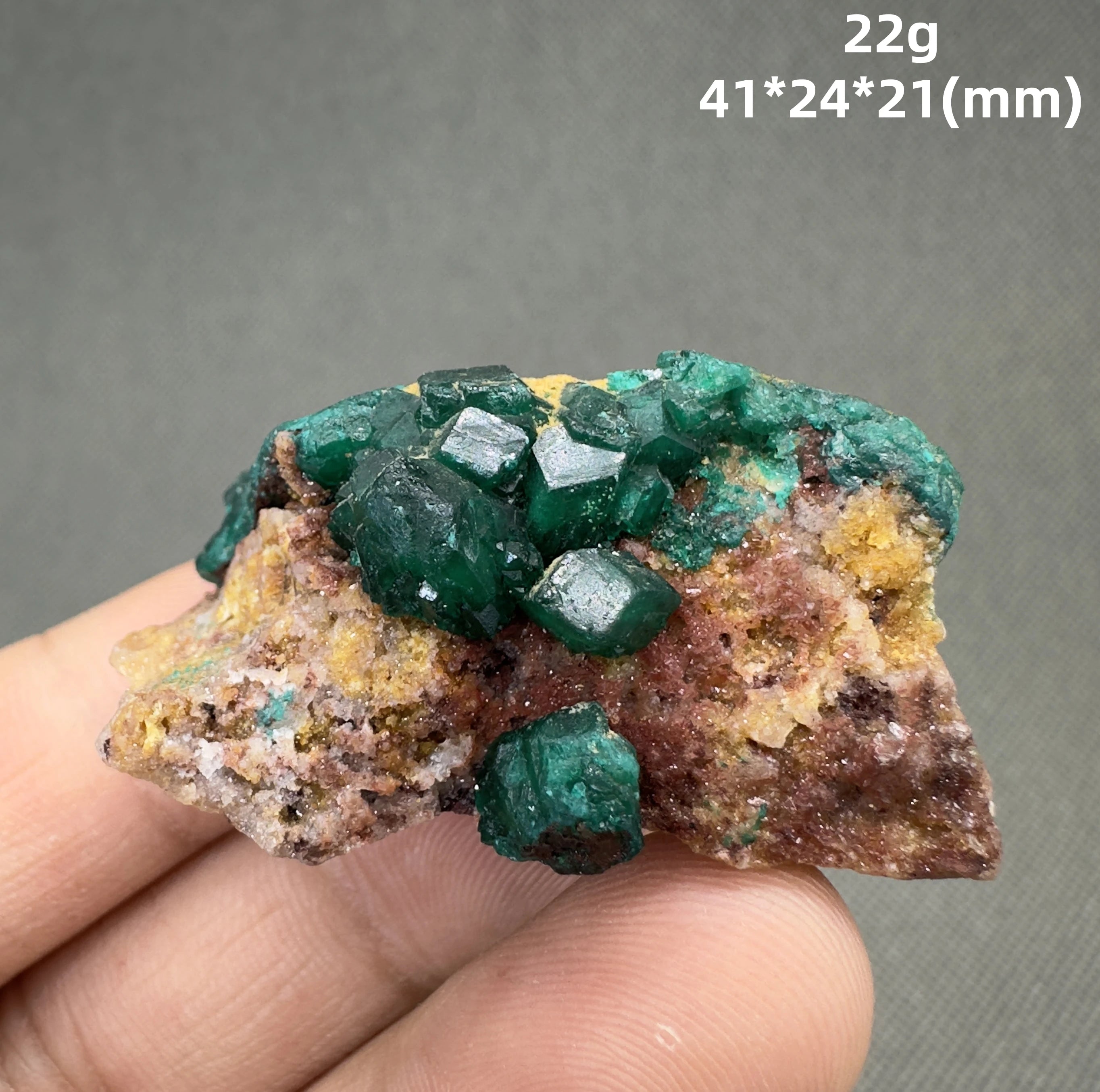 Natural Congo green Dioptase Mineral specimen + healing quartz crystals and stones rock gemstone