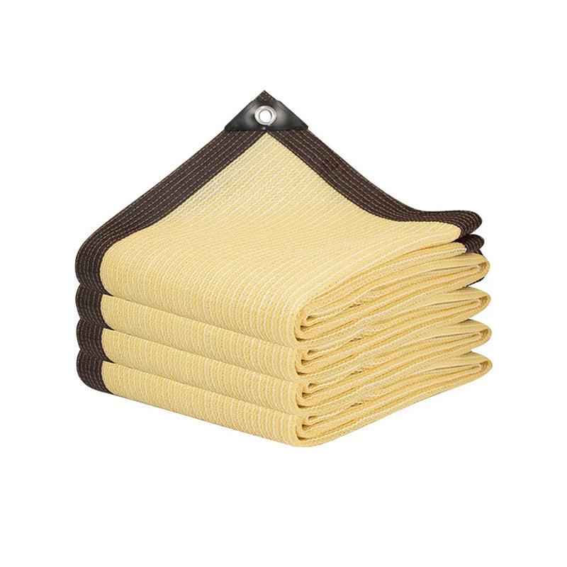 Outdoor Garden Sunshade Net Terrace Sunshade Sail Shading Mesh Cover With Grommets Camping Anti-UV Pergola Car Canvas Awning